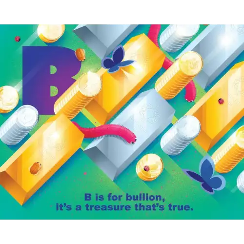 Scottsdale Mint Gold & Silver ABC's Children's Primer Book (3)