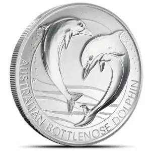2019 1.5oz Australia Perth Mint Bottlenose Dolphin .9999 Silver Coin