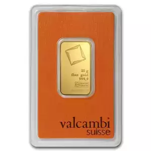 20g Valcambi .9999 Gold Bar in Assay