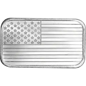 1oz Silvertowne Mint .999 Silver Flag Bar
