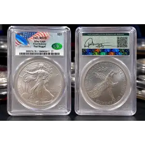 2026 1oz American Silver Eagle CACG MS70 First Delivery - Founders Label & Paul Nugget Signed