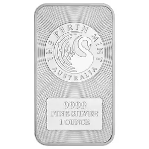 1 OZ SILVER PERTH MINT KANGAROO BAR (2)