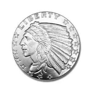 1/10oz GSM Incuse Indian Design .999 Silver Round