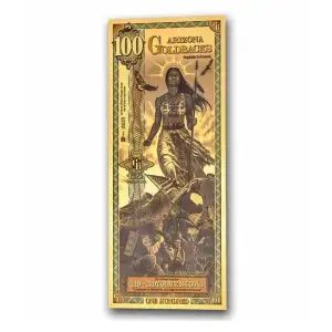 100 Arizona GoldBack Note 1/10th oz .999 Gold (2)