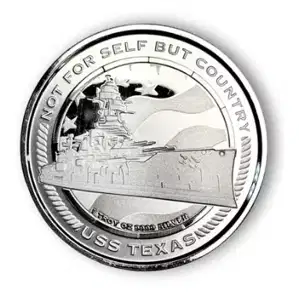 2023 1oz Samoa USS Texas Battleship .999 Silver coin