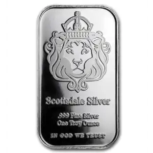 Random 1oz Scottsdale Mint .999 Silver Bar (Lion Design)