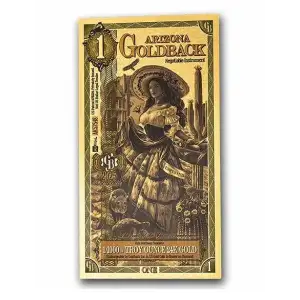 1 Arizona GoldBack Note 1/1000th oz .999 Gold (2)