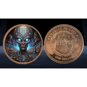 2026 5 oz Liberia The Starborn Watcher .999 Copper Coin in Capsule