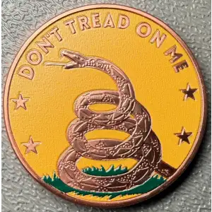1 oz Colorized Don’t Tread on Me .999 Fine Copper Round