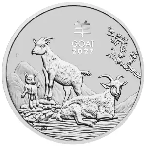2027 1oz Australia Perth Mint Lunar Series III: Year of the Goat .9999 Silver Coin