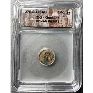 27BC - 476AD Genuine ICG Ancient Roman Empire Bronze Coin (2)