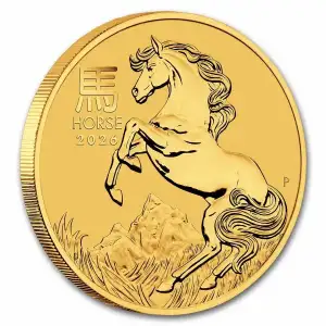 2026 1oz Australia Perth Mint Lunar Series III: Year of the Horse .9999 Gold Coin (2)