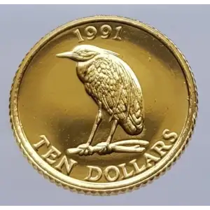 1991 1/10oz Bermuda Night Heron Gold Coin