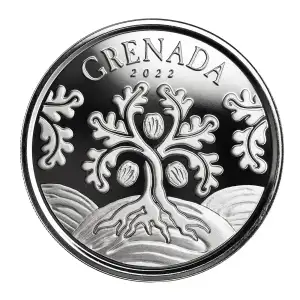 2022 1oz EC8 Grenada Nutmeg Tree .999 Silver Coin
