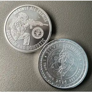 2026 1 oz GSM Silver Shield Against All Enemies .999 Silver Round