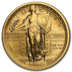 2016 1/4oz US Standing Liberty Centennial .9999 Gold Coin