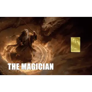 2026 1/1000th oz Liberia The Magician .9999 Gold Coin in Card