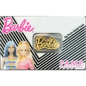 2026 5g Solomon Islands Barbie .9999 Gold Proof like Shaped Coin Bar