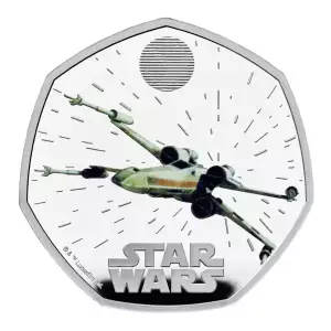 2024 Great Britain Star Wars X-Wing Colorized 8g Silver Coin