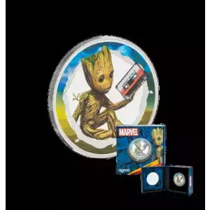 2024 1oz Niue Marvel Groot Colorized .999 Silver Coin