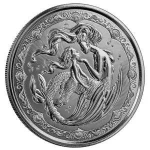2023 1oz Samoa Scottsdale Mint Mermaid Mother & Daughter .999 Silver Coin