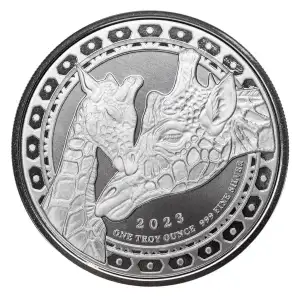 2023 1oz Equatorial Guinea Giraffe .999 Silver Coin