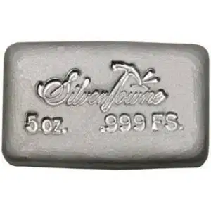 5oz Vintage Silvertowne .999 Hand Poured Silver Bar