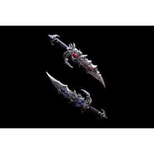 2025 2 x 1 oz South Korea Twinfang Blades Blood and Frost .999 Silver Shaped Medal