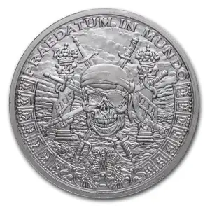 1 oz GSM Silver Shield Pieces of Eight .999 Silver Round