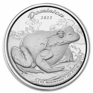 2022 1oz EC8 Dominica Mountain Chicken .999 Silver Bu Coin