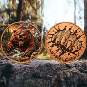 5oz Rage of the Wild Colorized .999 Copper Round in Capsule