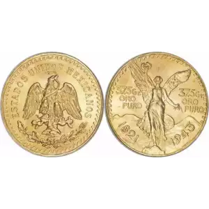 1943 Mexico 50 Pesos Gold Coin (2)