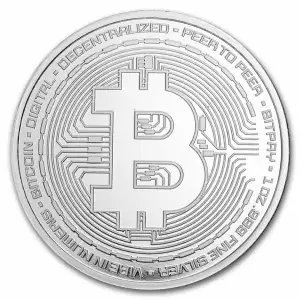1oz Bitcoin .999 Silver Coin