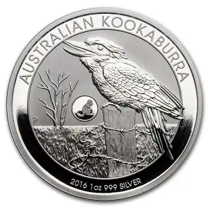 2016 1oz Australian Perth Mint Silver Kookaburra W/ Monkey Privy