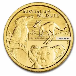 (Any Year) 1/4oz Australia Perth Mint Australian Wildlife .9999 Gold Coin (2)