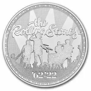2022 1oz Great Britain Royal Mint Music Legends Series: the Rolling Stones .999 Silver BU Coin