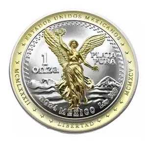 2024 Niue Vintage Libertad Tribute UHR & Incused Gold Gilt 1 oz Silver Coin