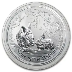 2011 5oz Australian Perth Mint Silver Lunar II: Year of the Rabbit