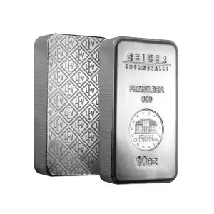 10 oz Geiger Security Line Silver Bar .999 Fine – Sealed