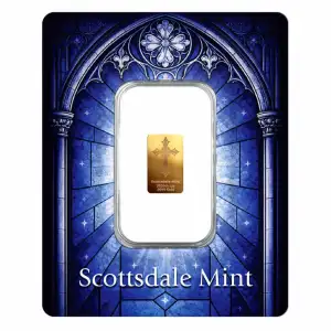 2026 1/100th oz Scottsdale Mint Cross .9999 Gold Bar in Certi-Lock Assay