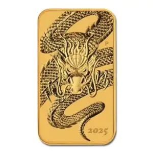 2025 1oz Australian Perth Mint Dragon .9999 Gold Bar