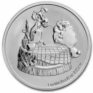 2022 1oz Niue Lady and the Tramp BU .999 Silver Coin