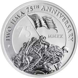 2020 1oz Tuvalu Iwo Jima 75th Anniversary .9999 Silver Coin