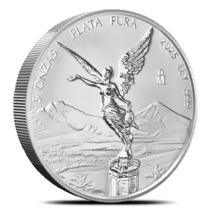 2025 5oz Mexico Libertad Reverse Proof .999 Silver Coin