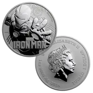 2018 Tuvalu 1oz Marvel Iron Man .999 Silver Coin