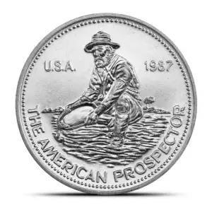 1987 1 oz Engelhard Prospector .999 Silver Round