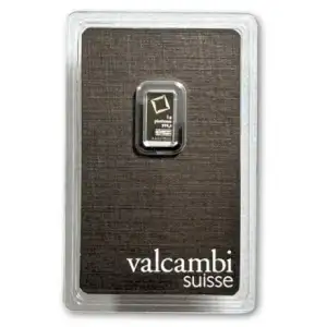 1g Valcambi Minted Platinum Bar in Assay