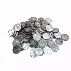 US 90% Silver Coinage - Pre 1965 - Junk Silver -Washington Quarters $1FV